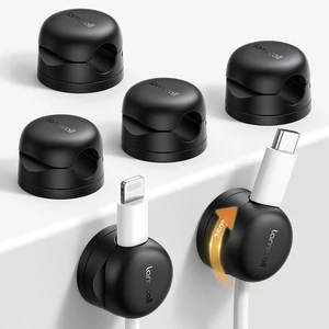 6 Pack Rotatable Cord Organizer, 1s Lock Spring Cable Holder Clips 6 Pack Rotatable Cord Organizer, 1s Lock Spring Cable Holder Clips