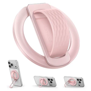 Soft Pink Comfortable Silicone Finger Loop Magnetic Phone Grip Soft Pink Comfortable Silicone Finger Loop Magnetic Phone Grip