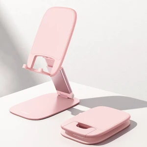 Foldable Ultra-Thin Phone Holder, Pink Desk Accessories for Women Foldable Ultra-Thin Phone Holder, Pink Desk Accessories for Women