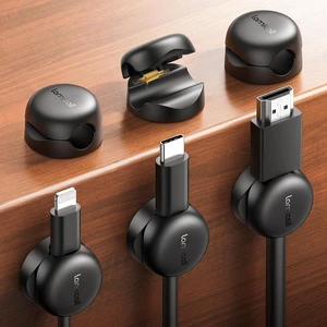 6 Pack Cable Clips, Compact Spring Cord Organizer Holder for Desk 6 Pack Cable Clips, Compact Spring Cord Organizer Holder for Desk