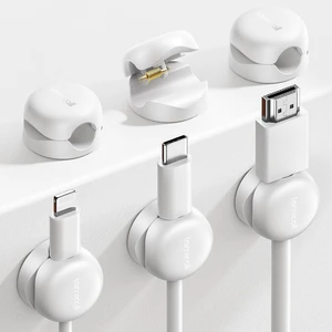 6 Pack Cable Management Clips, 1s Lock Spring Compact Cord Holder 6 Pack Cable Management Clips, 1s Lock Spring Compact Cord Holder