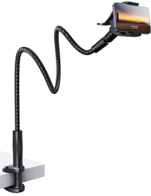 Nylon Braided Gooseneck Phone Holder for Bed, 38" Overall Length Nylon Braided Gooseneck Phone Holder for Bed, 38" Overall Length