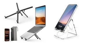Ultra Lightweight Laptop Stand for Desk + Acrylic Cell Phone Stand Ultra Lightweight Laptop Stand for Desk + Acrylic Cell Phone Stand