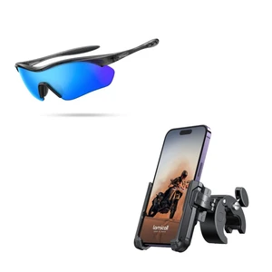 Motorcycle Phone Mount + Polarized Sports Sunglasses Motorcycle Phone Mount + Polarized Sports Sunglasses