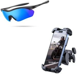 Motorcycle Phone Mount + Polarized Sports Sunglasses Motorcycle Phone Mount + Polarized Sports Sunglasses