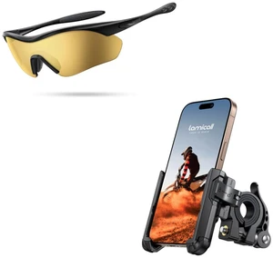 Motorcycle Bike Phone Mount + Polarized Sports Sunglasses Motorcycle Bike Phone Mount + Polarized Sports Sunglasses