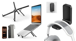 Ultra Lightweight Laptop Stand for Desk + Sticky Headphone Stand Ultra Lightweight Laptop Stand for Desk + Sticky Headphone Stand