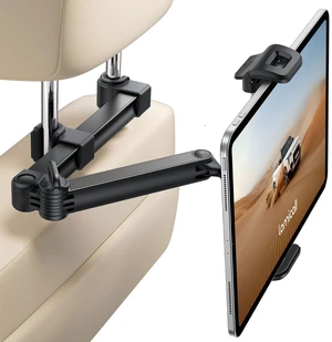 Car Headrest Tablet Holder, Foldable Clip, Lockable Car Headrest Tablet Holder, Foldable Clip, Lockable