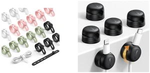 20Pack Silicone Cable Ties + Cord Holder Clips 20Pack Silicone Cable Ties + Cord Holder Clips