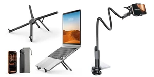 Ultra Lightweight Laptop Stand for Desk + Gooseneck Phone Holder for Bed Ultra Lightweight Laptop Stand for Desk + Gooseneck Phone Holder for Bed