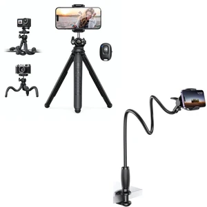 3 in 1 Flexible Tripod for iPhone and Gooseneck Phone Holder for Bed 3 in 1 Flexible Tripod for iPhone and Gooseneck Phone Holder for Bed