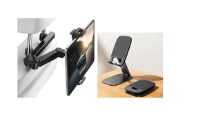 Car Headrest Tablet Holder & Ultra-Thin Cell Phone Stand Car Headrest Tablet Holder & Ultra-Thin Cell Phone Stand