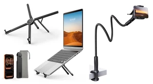 Ultra Lightweight Laptop Stand for Desk + Nylon Braided Gooseneck Phone Holder Bed Ultra Lightweight Laptop Stand for Desk + Nylon Braided Gooseneck Phone Holder Bed