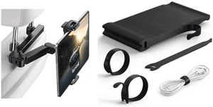60Pack Reusable Cable Ties & Car Headrest Tablet Holder 60Pack Reusable Cable Ties & Car Headrest Tablet Holder