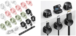 20Pack Silicone Cable Ties + Cord Holder Clips 20Pack Silicone Cable Ties + Cord Holder Clips
