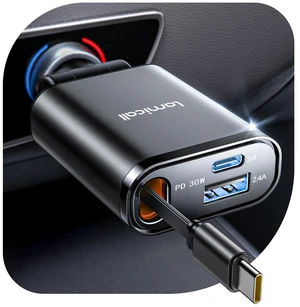 Retractable Car Charger USB C 57W Charging for iPhone 17 16 15 Retractable Car Charger USB C 57W Charging for iPhone 17 16 15