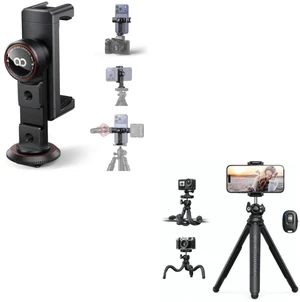 3-in-1 Aluminum Phone Tripod Mount + 3 in 1 Flexible Tripod for iPhone 3-in-1 Aluminum Phone Tripod Mount + 3 in 1 Flexible Tripod for iPhone