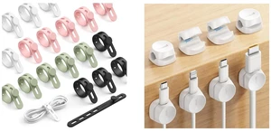 20Pack Silicone Cable Ties + Cord Holder Clips 20Pack Silicone Cable Ties + Cord Holder Clips