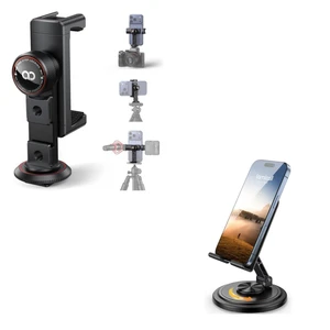 3-in-1 Aluminum Phone Tripod Mount + 360° Rotation Cell Phone Stand for Desk 3-in-1 Aluminum Phone Tripod Mount + 360° Rotation Cell Phone Stand for Desk