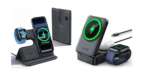 Palm-Sized & PU Leather 3 in 1 Charging Station for Apple Palm-Sized & PU Leather 3 in 1 Charging Station for Apple