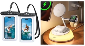 15W Qi2 Char-ging Station for Apple & Waterproof Phone Pouch 15W Qi2 Char-ging Station for Apple & Waterproof Phone Pouch