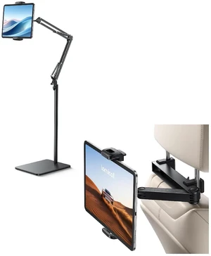 Floor Tablet Stand Phone Holder and Car Headrest Tablet Holder Floor Tablet Stand Phone Holder and Car Headrest Tablet Holder