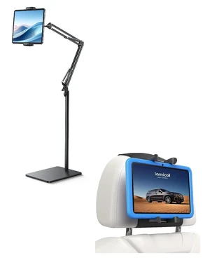 Floor Tablet Stand Phone Holder and Tablet Holder for Car Headrest Floor Tablet Stand Phone Holder and Tablet Holder for Car Headrest