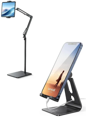 Floor Tablet Stand Phone Holder and Adjustable Cell Phone Stand Floor Tablet Stand Phone Holder and Adjustable Cell Phone Stand
