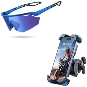 Motorcycle Bike Phone Mount + Polarized Sports Sunglasses Motorcycle Bike Phone Mount + Polarized Sports Sunglasses