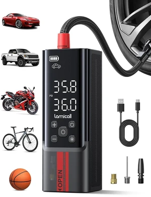 Car Tire Portable Inflator Air Compressor and Bike Phone Mount Holder Car Tire Portable Inflator Air Compressor and Bike Phone Mount Holder