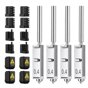for Anycubic Kobra S1 Max Hotend 0.4mm Hardened Steel Nozzle 4pcs for Anycubic Kobra S1 Max Hotend 0.4mm Hardened Steel Nozzle 4pcs