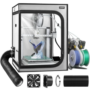Upgrade 3D Printer Enclosure with Ventilation Kit for Bambu lab A1/A1 Mini Combo,Fireproof&Dustproof Constant Temperature 3D Printer Cover with AMS LED Light-520*600*700mm-NOT For AMS lite Top-mount Upgrade 3D Printer Enclosure with Ventilation Kit for Bambu lab A1/A1 Mini Combo,Fireproof&Dustproof Constant Temperature 3D Printer Cover with AMS LED Light-520*600*700mm-NOT For AMS lite Top-mount