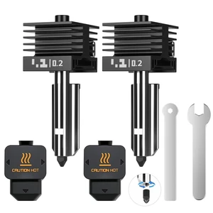 2 PCS H2D Quick Swap Hotend 0.2mm Hardened Steel Nozzle High Temperature Extruder Print Head with Silicone Cover Compatible with Bambu Lab H2D/H2S/H2C 3D Printers 2 PCS H2D Quick Swap Hotend 0.2mm Hardened Steel Nozzle High Temperature Extruder Print Head with Silicone Cover Compatible with Bambu Lab H2D/H2S/H2C 3D Printers