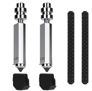 2pcs for Anycubic Kobra X/Kobra 4 Nozzle 0.25mm,Titanium Alloy Heat Break Hardened Steel Nozzle, High Temperature Wear Resistant Electroplated Hot End Kit for Anycubic Kobra X/Kobra 4 Hotend 2pcs for Anycubic Kobra X/Kobra 4 Nozzle 0.25mm,Titanium Alloy Heat Break Hardened Steel Nozzle, High Temperature Wear Resistant Electroplated Hot End Kit for Anycubic Kobra X/Kobra 4 Hotend