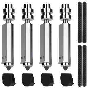 4pcs for Anycubic Kobra X/Kobra 4 Nozzle 0.4mm,Titanium Alloy Heat Break Hardened Steel Nozzle, High Temperature Wear Resistant Electroplated Hot End Kit for Anycubic Kobra X/Kobra 4 Hotend 4pcs for Anycubic Kobra X/Kobra 4 Nozzle 0.4mm,Titanium Alloy Heat Break Hardened Steel Nozzle, High Temperature Wear Resistant Electroplated Hot End Kit for Anycubic Kobra X/Kobra 4 Hotend