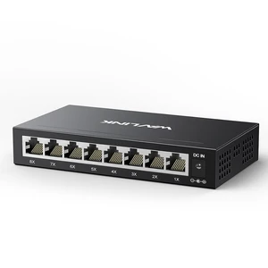 8-Port Gigabit Ethernet Unmanaged Switch, Home Network Hub, Office Ethernet Splitter, Plug & Play, Desktop/Wall Mount, Silent Operation, Metal Case 8-Port Gigabit Ethernet Unmanaged Switch, Home Network Hub, Office Ethernet Splitter, Plug & Play, Desktop/Wall Mount, Silent Operation, Metal Case