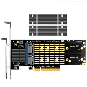 PA21 Dual M.2 NVMe to PCIe 4.0 X8 Adapter with 2 Sets of heatsink PA21 Dual M.2 NVMe to PCIe 4.0 X8 Adapter with 2 Sets of heatsink