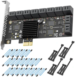 SA3120C 20 Port PCIe SATA Expansion Card, SATA III 6Gbps, ASM1064 SA3120C 20 Port PCIe SATA Expansion Card, SATA III 6Gbps, ASM1064