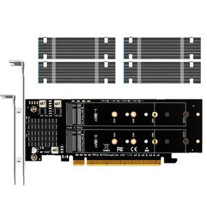 PA41 Quad M.2 NVMe to PCIe 4.0 X16 Adapter with 4 Sets of M.2 Heatsink PA41 Quad M.2 NVMe to PCIe 4.0 X16 Adapter with 4 Sets of M.2 Heatsink