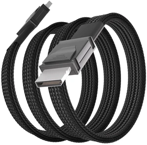 700mm Oculink Cable PCIe 4.0 SFF-8611 4i Male Extension Cable for Oculink eGPU onexGPU Mini PC SSD 700mm Oculink Cable PCIe 4.0 SFF-8611 4i Male Extension Cable for Oculink eGPU onexGPU Mini PC SSD
