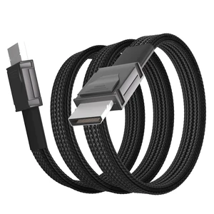 600mm Oculink Cable PCIe 4.0 SFF-8611 4i Male Extension Cable for Oculink eGPU onexGPU Mini PC SSD 600mm Oculink Cable PCIe 4.0 SFF-8611 4i Male Extension Cable for Oculink eGPU onexGPU Mini PC SSD
