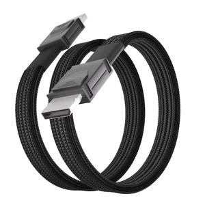 300mm Oculink Cable PCIe 4.0 SFF-8611 4i Male Extension Cable for Oculink eGPU onexGPU Mini PC SSD 300mm Oculink Cable PCIe 4.0 SFF-8611 4i Male Extension Cable for Oculink eGPU onexGPU Mini PC SSD