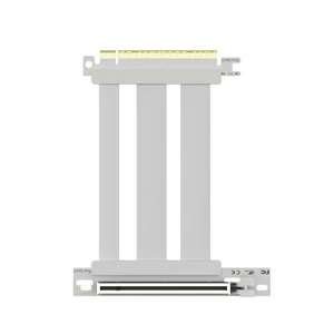 100mm PCIe 5.0 x16 GPU Riser Cable, 90 Degree Right Angle, White 100mm PCIe 5.0 x16 GPU Riser Cable, 90 Degree Right Angle, White