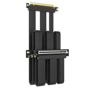 600mm PCIe 5.0 x16 GPU Riser Cable, 90 Degree Right Angle, Black 600mm PCIe 5.0 x16 GPU Riser Cable, 90 Degree Right Angle, Black