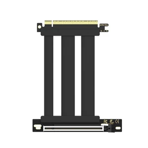 100mm PCIe 5.0 x16 GPU Riser Cable, 90 Degree Right Angle, Black 100mm PCIe 5.0 x16 GPU Riser Cable, 90 Degree Right Angle, Black