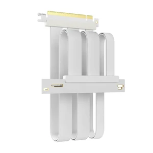 400mm PCIe 5.0 x16 GPU Riser Cable, 90 Degree Right Angle, White 400mm PCIe 5.0 x16 GPU Riser Cable, 90 Degree Right Angle, White