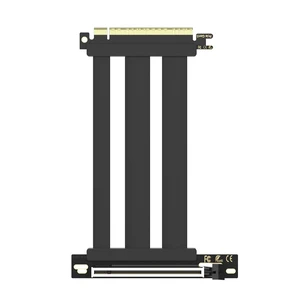 150mm PCIe 5.0 x16 GPU Riser Cable, 90 Degree Right Angle, Black 150mm PCIe 5.0 x16 GPU Riser Cable, 90 Degree Right Angle, Black