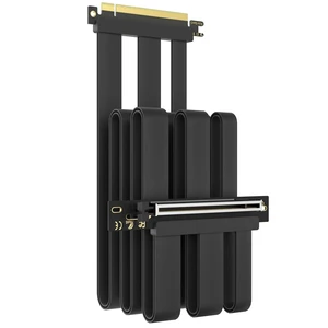 1000mm PCIe 5.0 x16 GPU Riser Cable, 90 Degree Right Angle, Black 1000mm PCIe 5.0 x16 GPU Riser Cable, 90 Degree Right Angle, Black