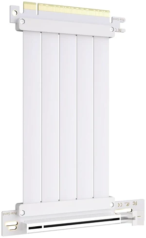 150mm PCIe 4.0 x16 GPU Riser Cable, 90 Degree Right Angle, White 150mm PCIe 4.0 x16 GPU Riser Cable, 90 Degree Right Angle, White