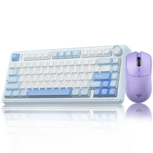 Wireless Keyboard and Mouse Combo, F75 75% Mechanical Keyboards,Gasket Hot Swappable Keyboard+SC580X Wireless Gaming Mouse Light Purple Wireless Keyboard and Mouse Combo, F75 75% Mechanical Keyboards,Gasket Hot Swappable Keyboard+SC580X Wireless Gaming Mouse Light Purple